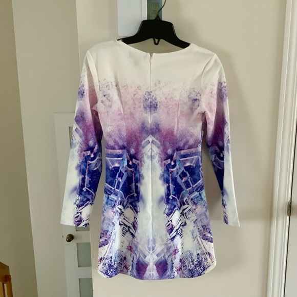 Showpo Space Purple & Pink Cut-out Mini Dress - Picture 2 of 2